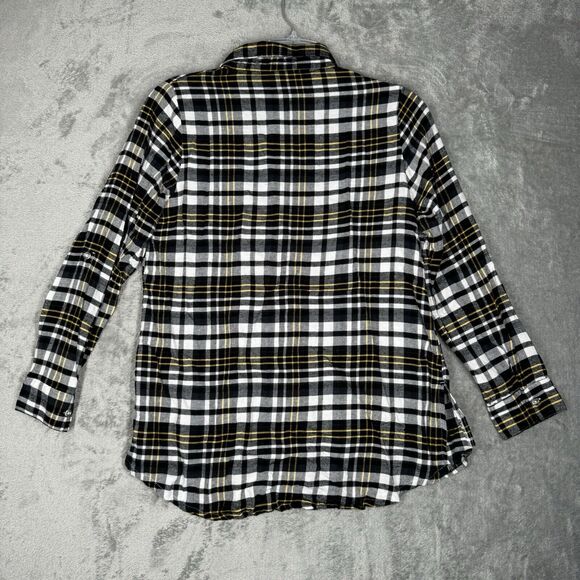 Pittsburgh Steelers Shirt Womens Medium Black Yellow Button Up NFL‎ Team Apparel - Picture 3 of 10